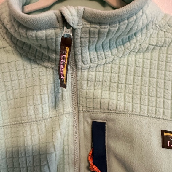 Woman’s Mint Green Fleece Jacket with Hunter Green Accents - Picture 7 of 12